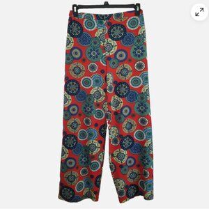 Zac & Rachel Pants Womens Small Wide Leg Palazzo Pull-On Mandala Print Stretch